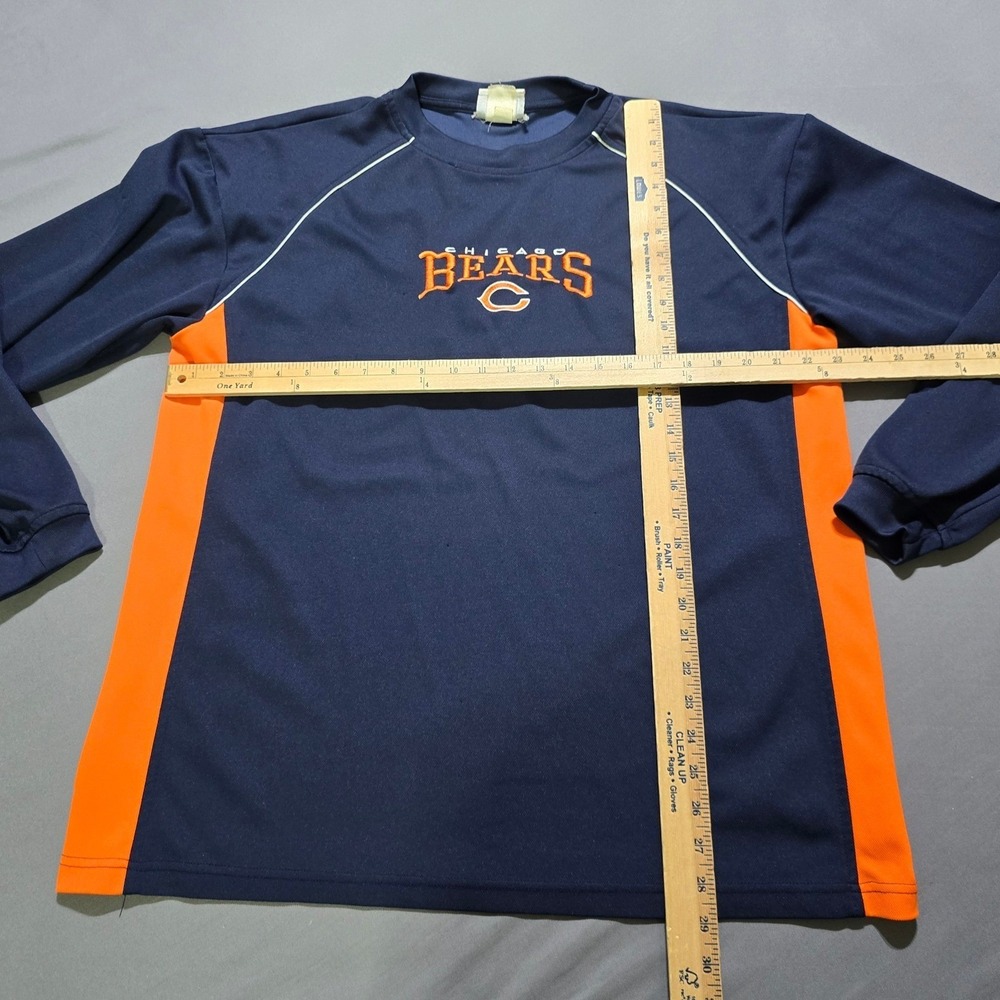 vintage NFL Chicago Bears Shirt Mens XL Navy Orange Long Sleeve Performance - Picture 6 of 6